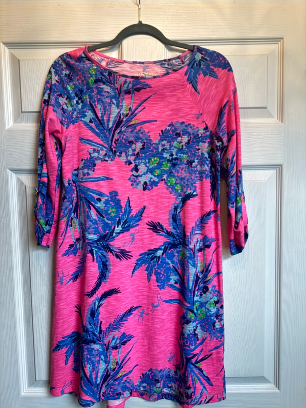 Lilly Pulitzer Pink Floral Tropical Shift Dress